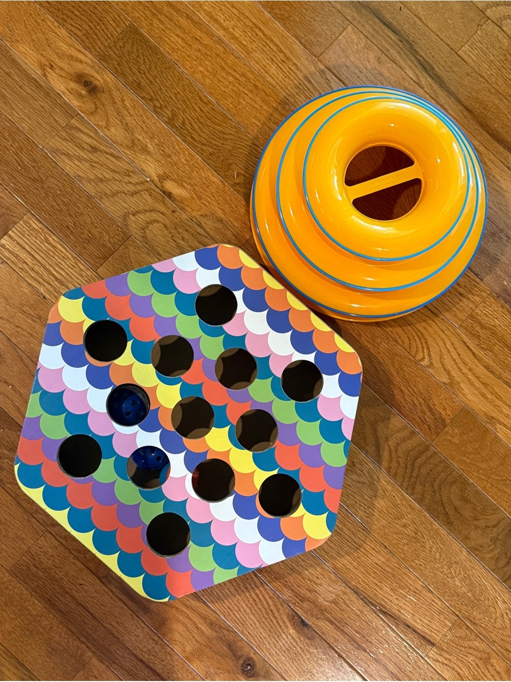 FurHaven Busy Box  Hexagon Scratcher Toy  &
Petstages Tower of Tracks Cat Toy